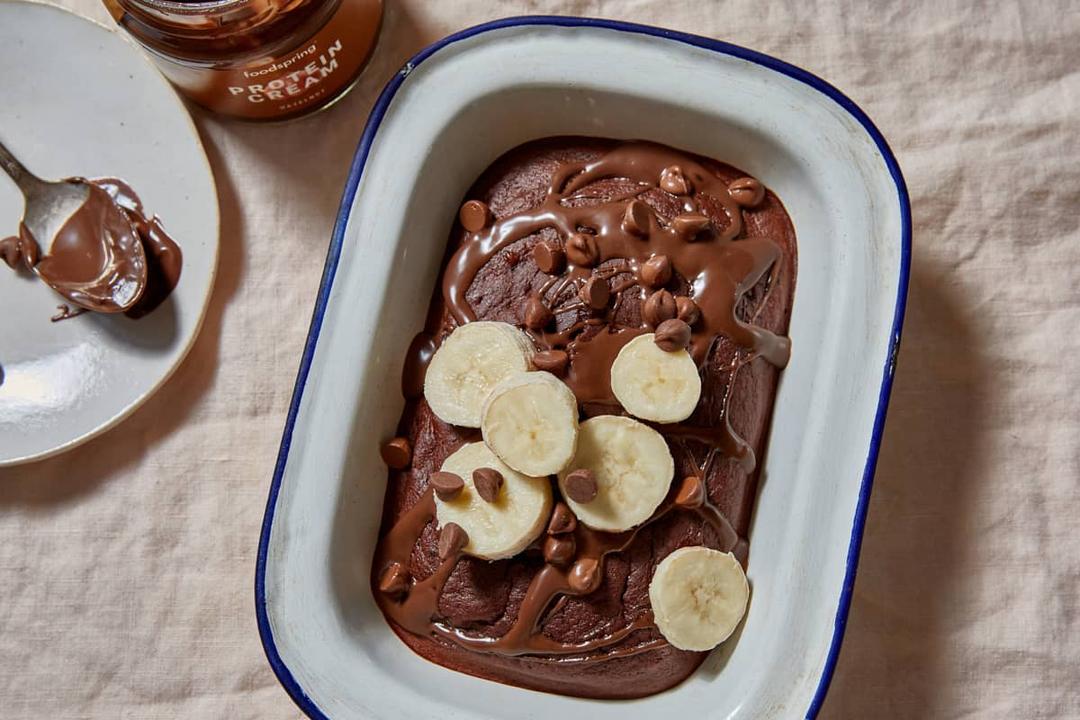 Schokoladige Baked Oats mit Banane