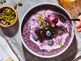 Protein Porridge Blaubeere