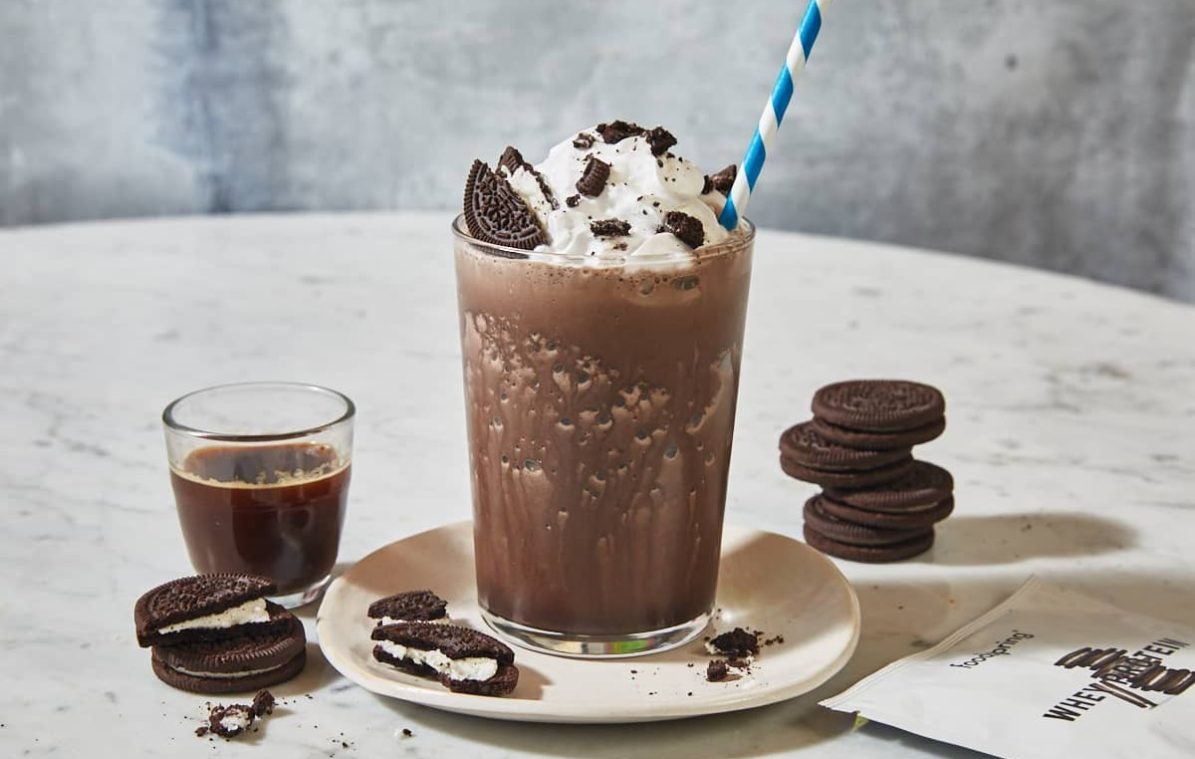 coffee cookies and cream protein shake