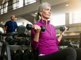 Senior woman in the gym