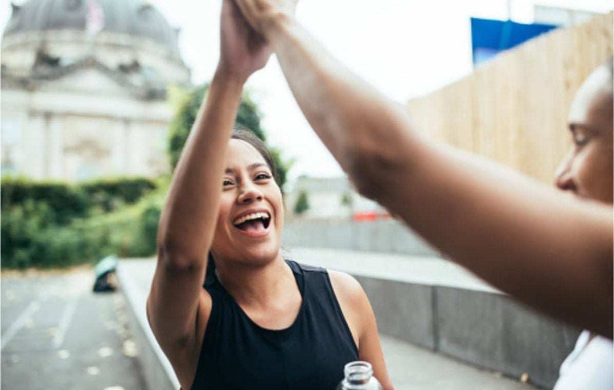 smiling woman after her workout