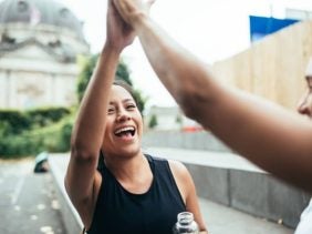 smiling woman after her workout